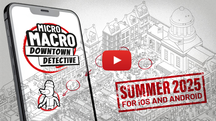 MicroMacro: Downtown Detective trailer thumbnail with play button